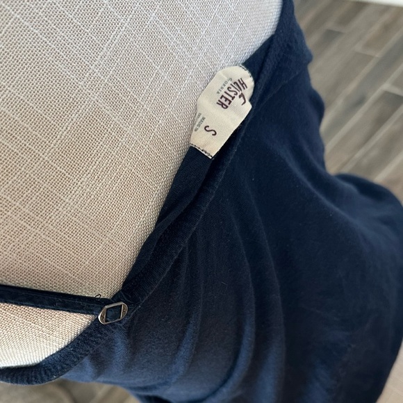 Elegant Navy Ruffle Top - Picture 3 of 5